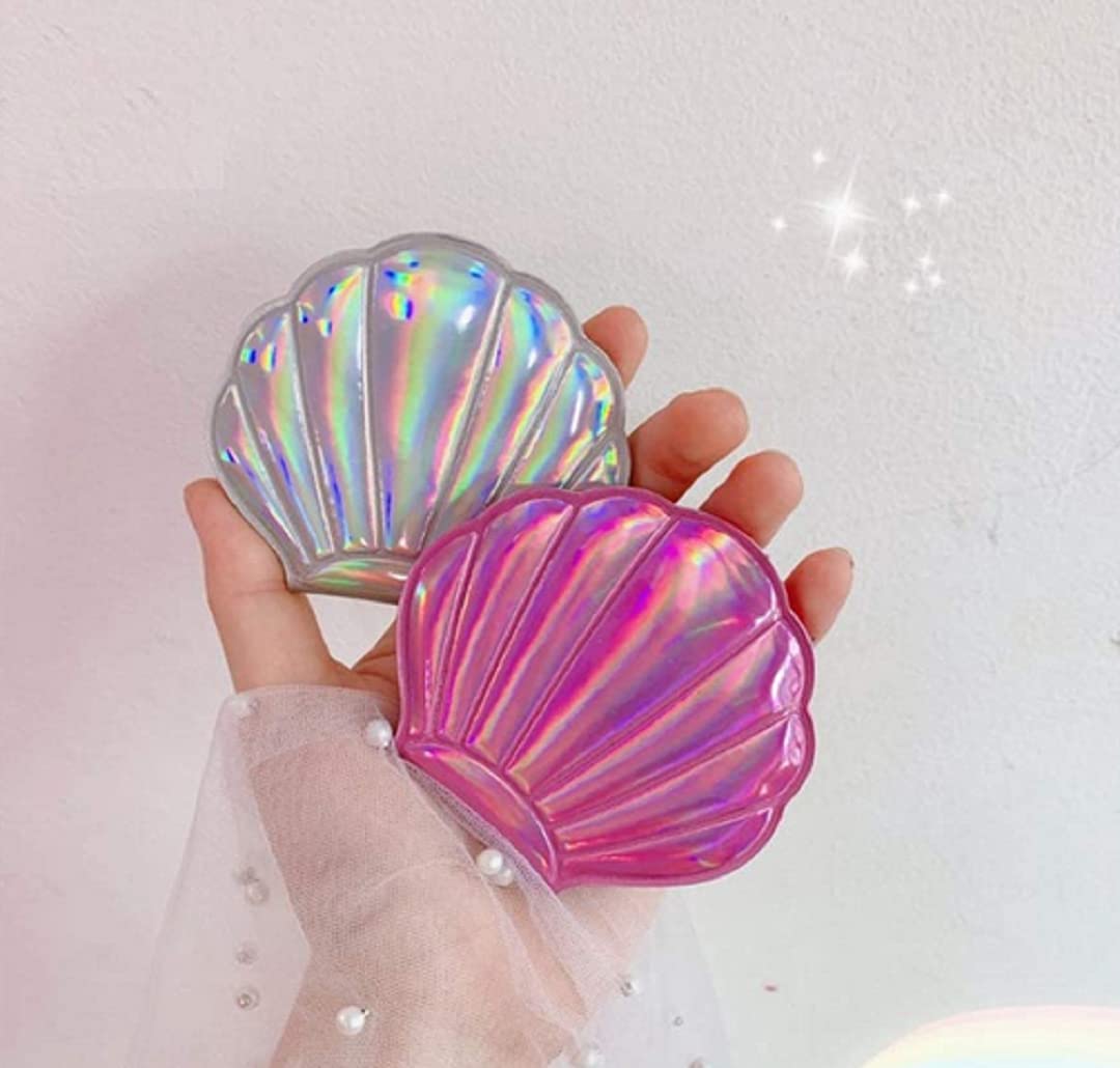 zmgmsmh 4 Color Shell Mirror Makeup Mirror Girls Seashell mirrrors